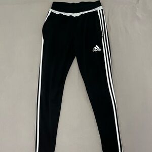 ADIDAS // Black Striped Football Sweatpants // Size S